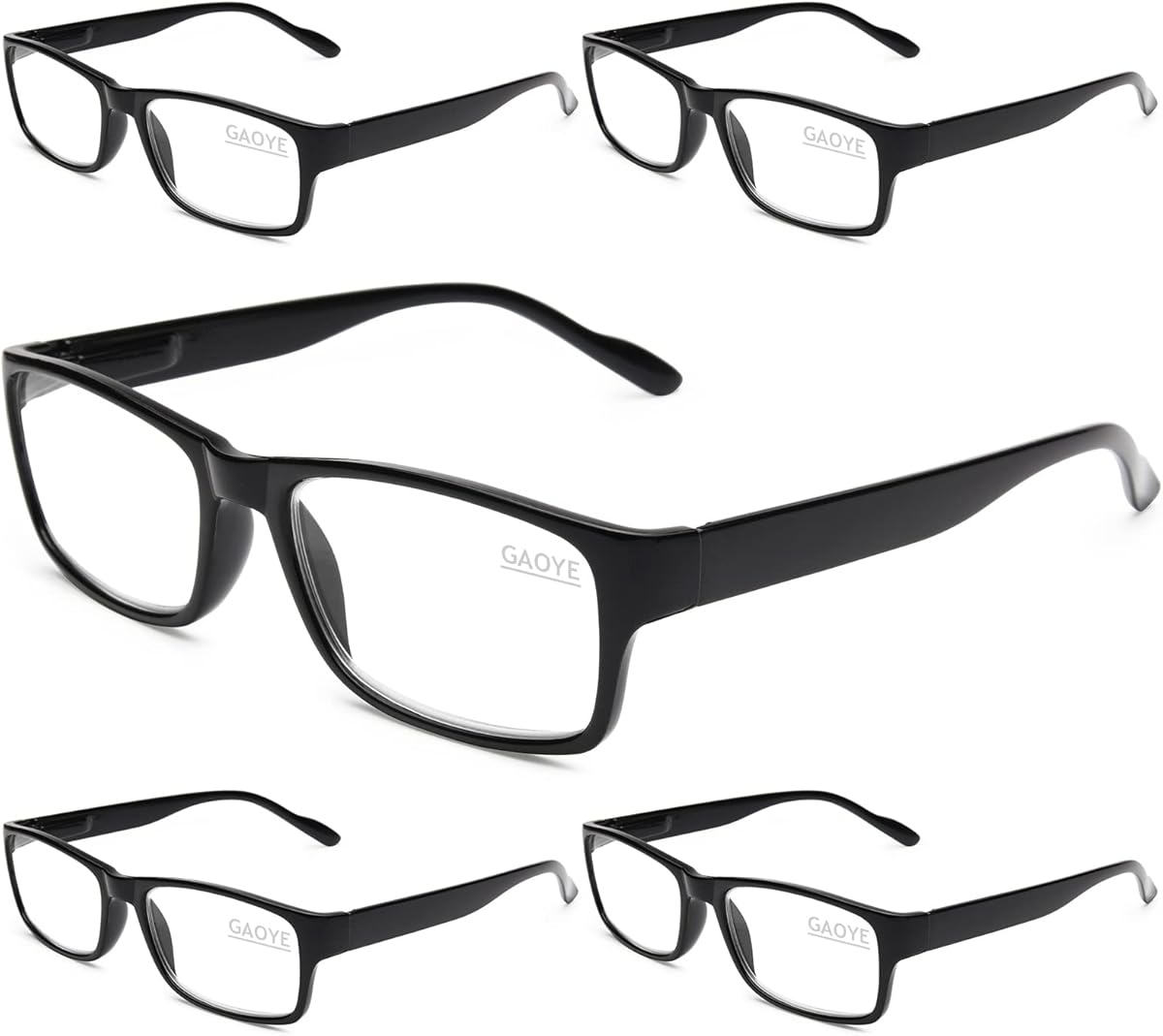 Gaoye Professional Reading Glasses for All Day - Computer Readers with Blue Light Protection - Value Pack