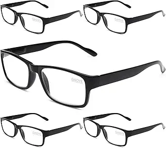 Gaoye Professional Reading Glasses for All Day - Computer Readers with Blue Light Protection - Value Pack