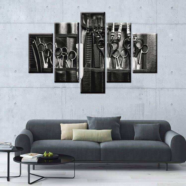 Buy Barber Pictures for Living Room Haircut Tools Wall Art Hair Salon