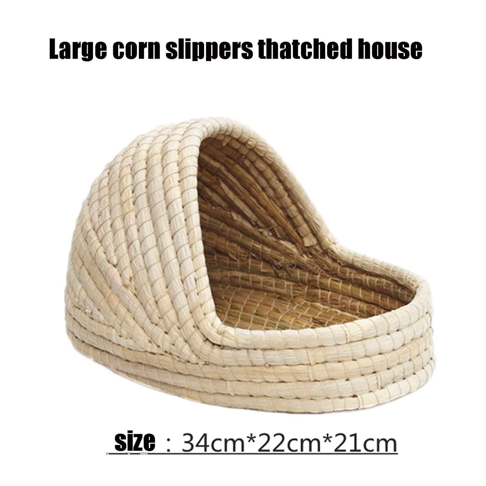 Nidi per Uccelli Giardino all'aperto Nido di Uccello Corn Husk Avolary, Caldo in Inverno e Fresco in Estate, Bird House, 22x16x16cm, 34x22x21cm (Size : Large)