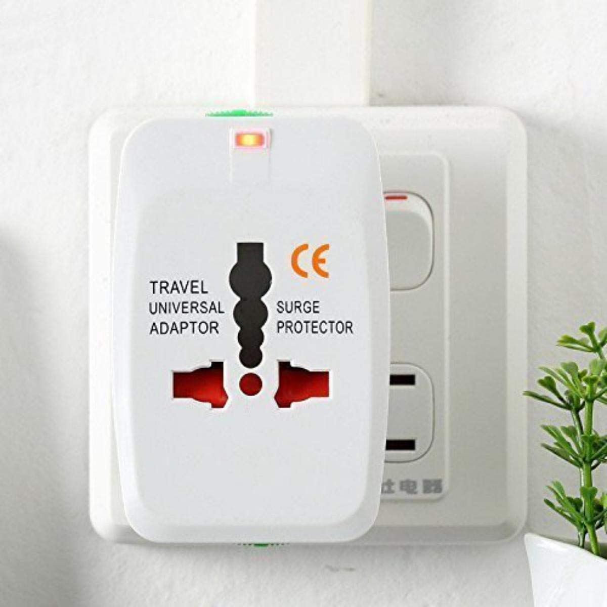Aerico All in One Universal Travel Multipin Adapter with Surge Protector International Adapter Plug for (US,AUS,NZ,Europe,UK), (White) (B07R3KC6K4) Amazon Price History, Amazon Price Tracker