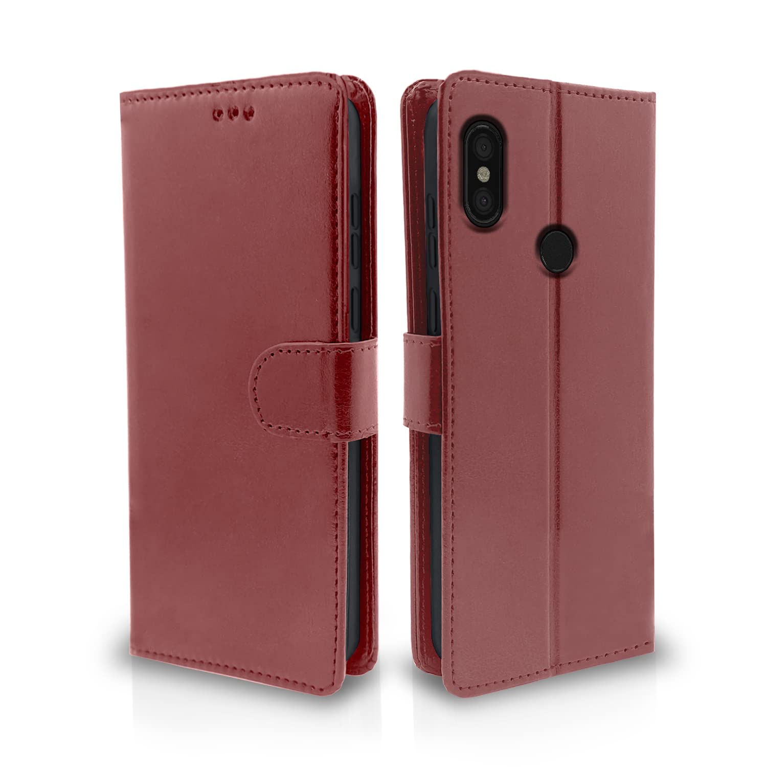 Pikkme Redmi Note 6 Pro Flip Cover Magnetic Leather Wallet Case Shockproof TPU for Redmi Note 6 Pro (Brown) (B08KQKHC7K) Amazon Price History, Amazon Price Tracker