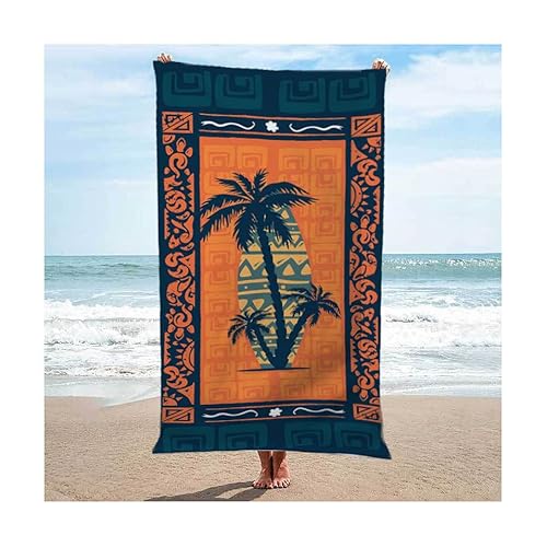 Liomind Coconut Palm Tree Microfiber Beach Towel For Adults,Oversized Travel Beach Towels Quick Dry Pool Towels,Sand Free Towels Travel Swim Pool Yoga Bath Towels For Adults 28X60 Inch #TOP2