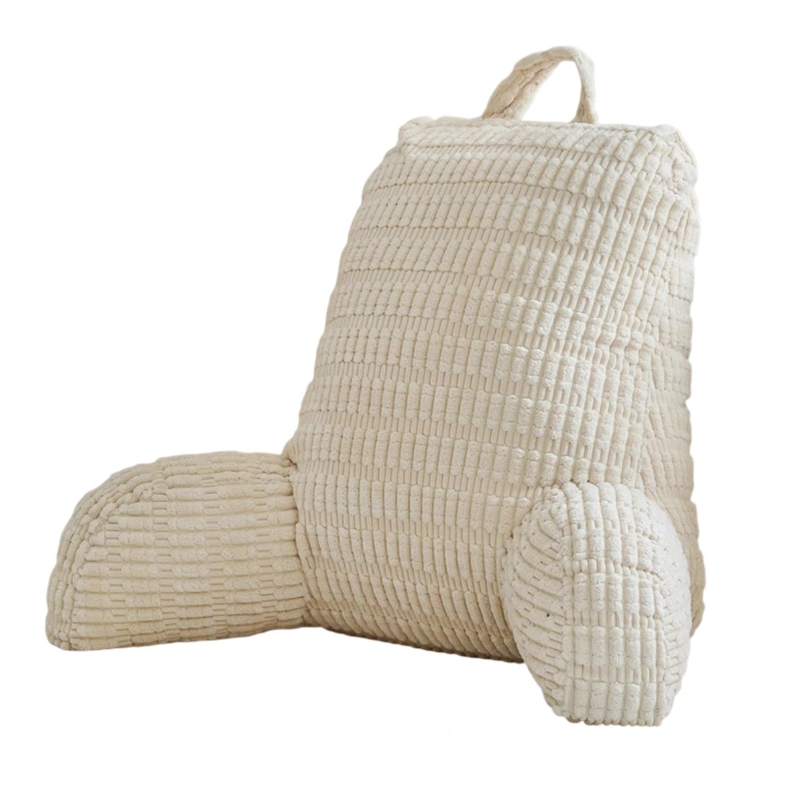 Hredyqw Ergonomic Reading Pillow For Adults With Arms And Pockets Large Back Backrest Cushion For Bed Sofa And Floor