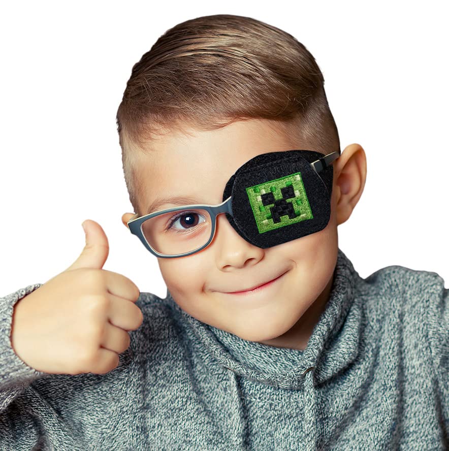 Eye Patch- Block Head Eyeglass Eye Patch for Children by Patch Pals…… (Left Eye Coverage)