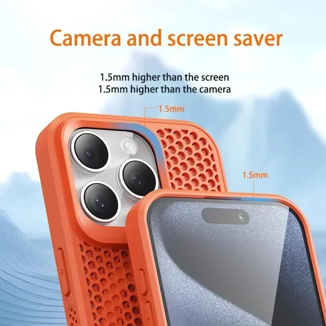 Chłodząca obudowa rozpraszająca ciepło do telefonu iPhone 17 16 15 14 13 12 11 Pro Max Plus, oddychająca, twarda, magnetyczna obudowa (do iPhone'a 17 Pro/szara)