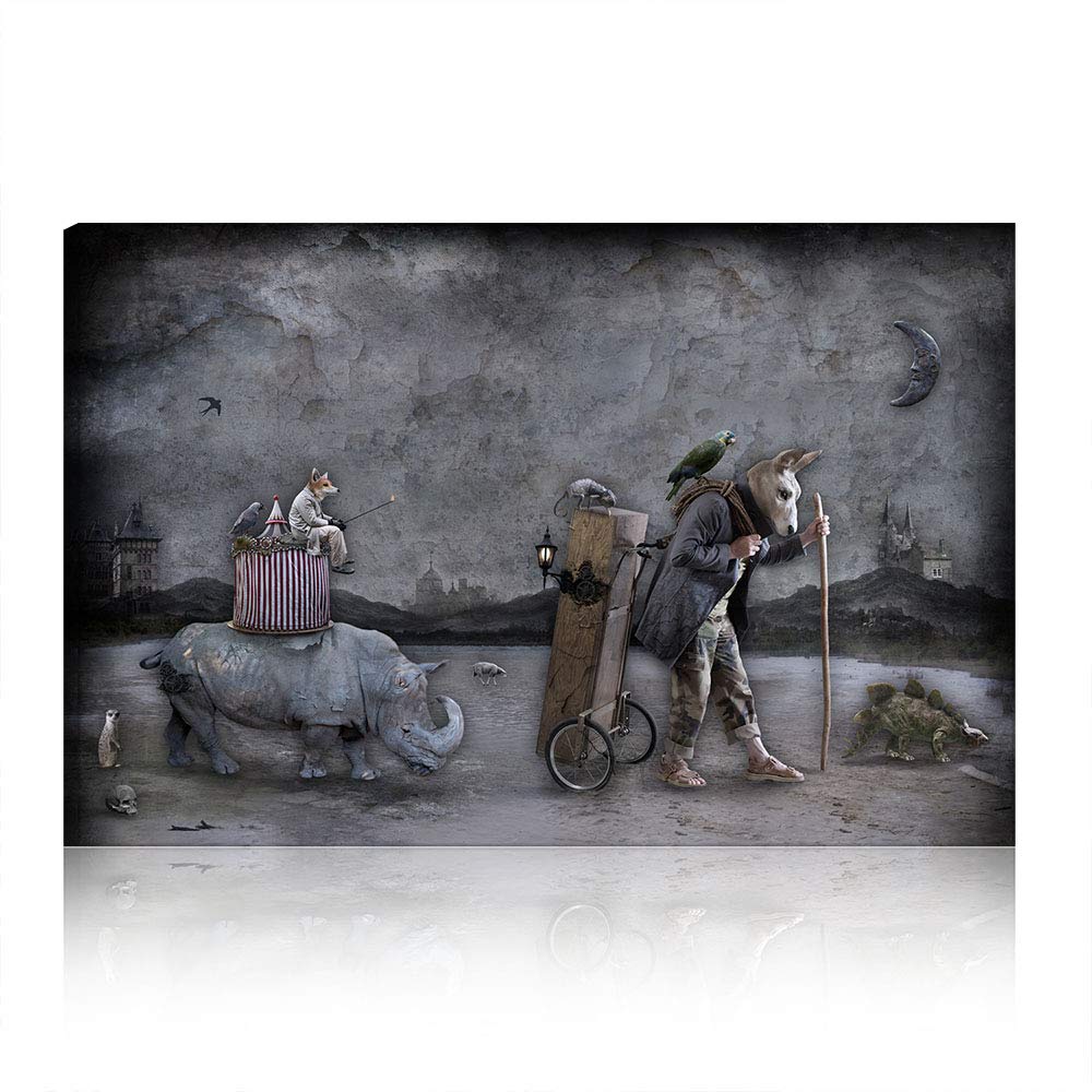 Tableaux animaux abstraits avec cadre 40x60 cm pour salon