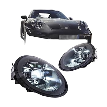 ポルシェ 911 ヘッドライト USヘッドライト ポルシェ911 930ヨーロッパのステルスブラック