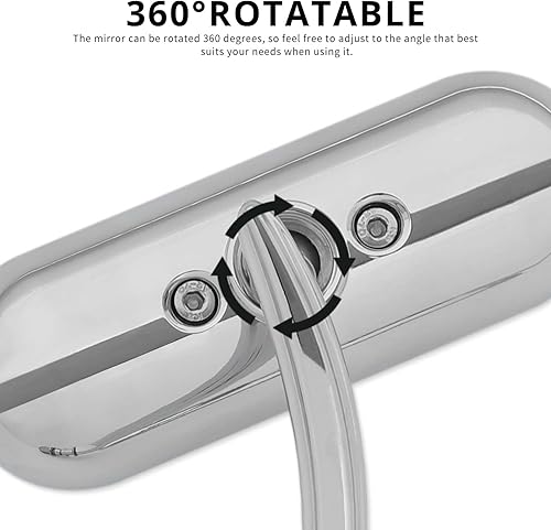 Miniatura 10 de Mini espejos laterales redondos negros para motocicleta, compatibles con Sportster Dyna Softail Road King Street Electra Glide Road Glide 1982-2018