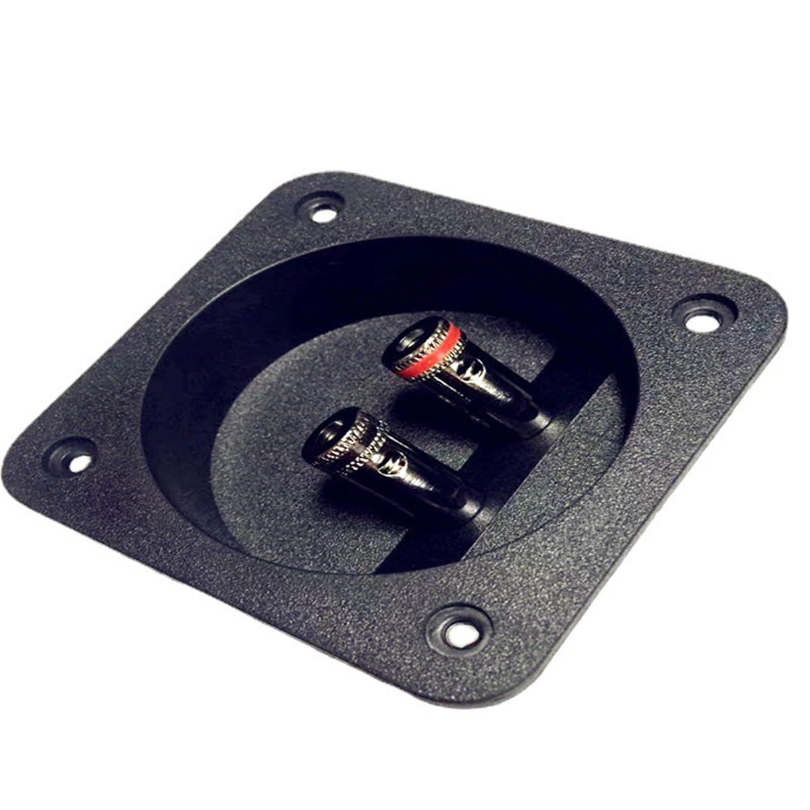 2 Way Terminals Cup Connectors for Speakers Box Subwoofer Banana Terminals Square Screw Type Black Color Speakers