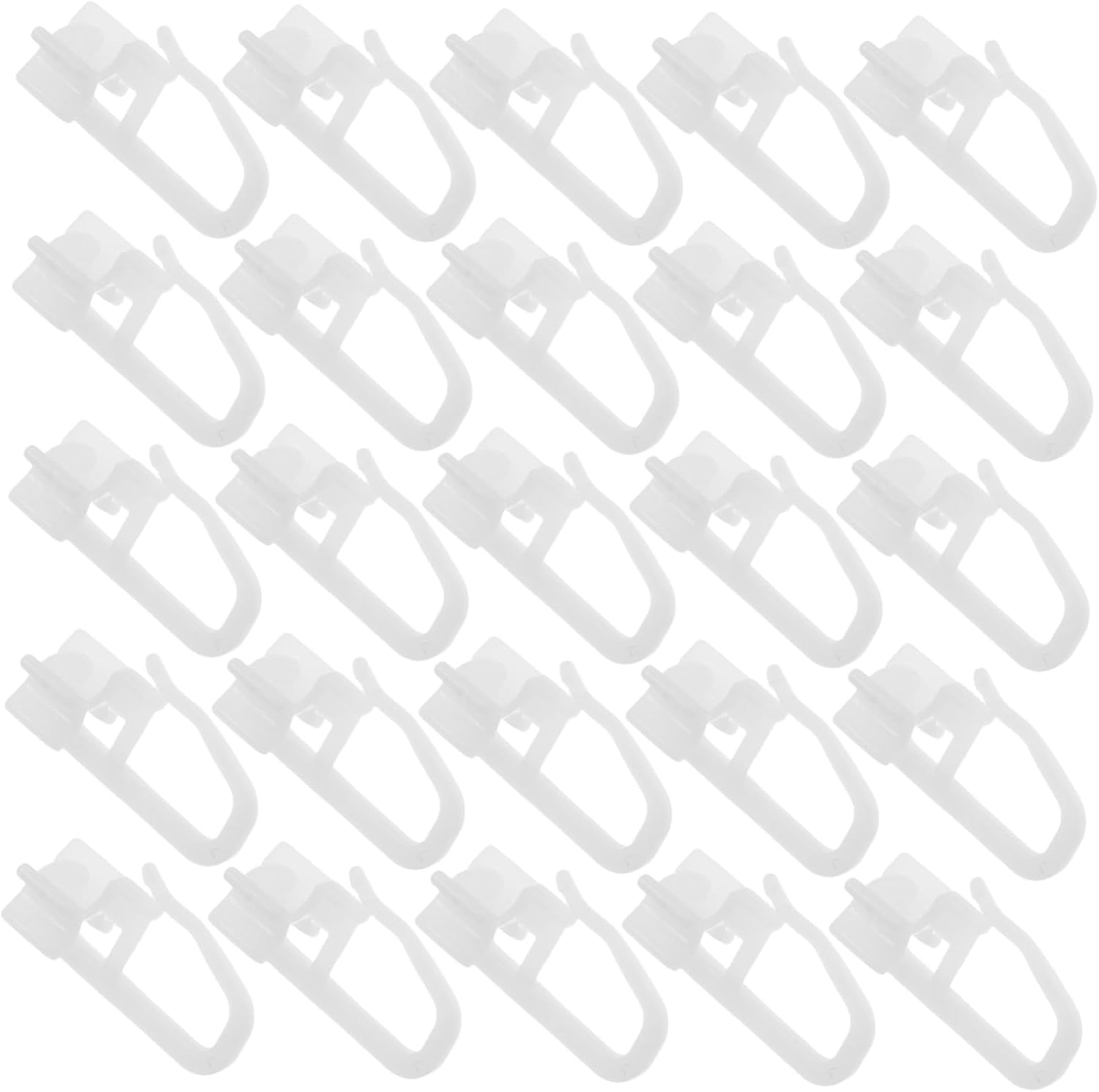 Curtain pulley, 50pcs Plastic Track Glider Hooks Silent Curtain Slide Replacement Parts