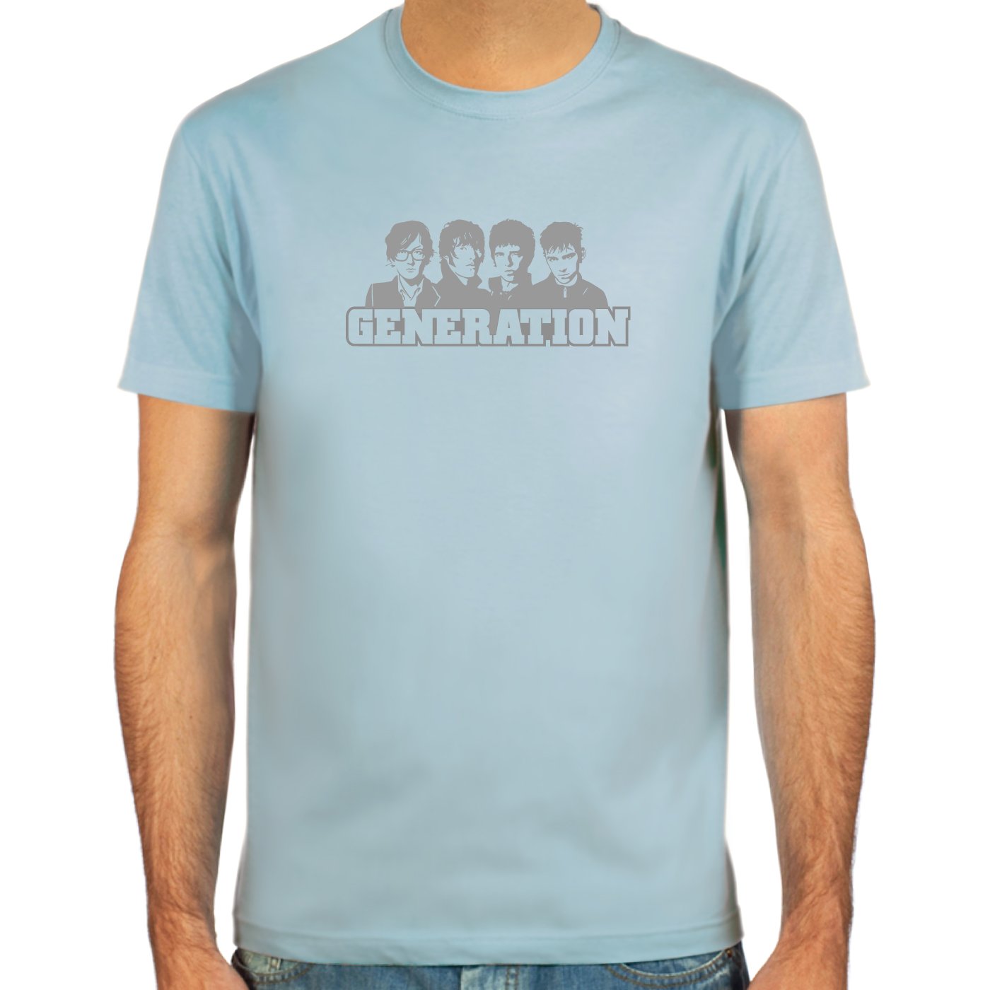 T-Shirt Britpop! ::: Colour: SkyBlue or White ::: Sizes: S-XXL