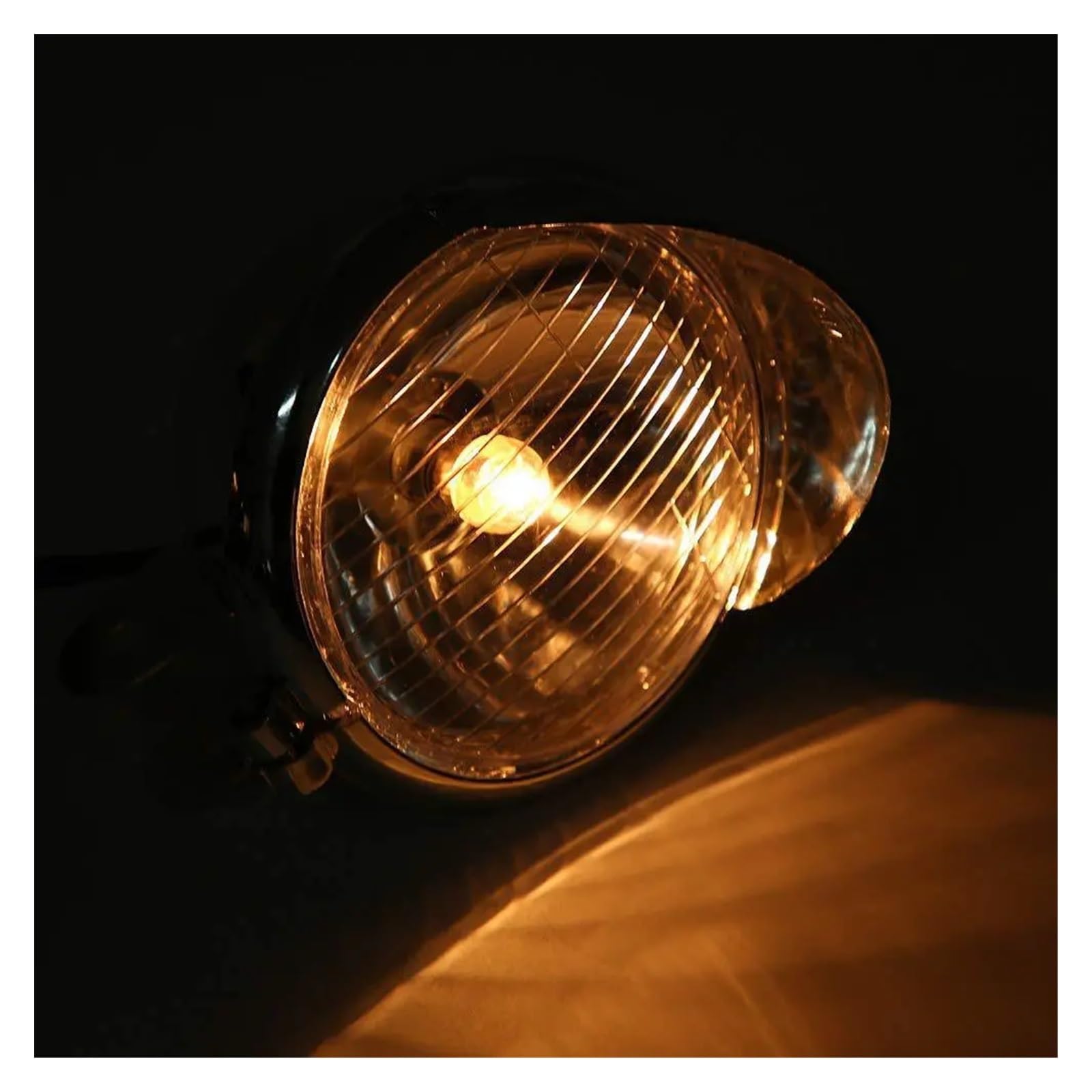 Feux de Conduite antibrouillard Phare antibrouillard universel pour moto ABS, couleur chromée, 12V