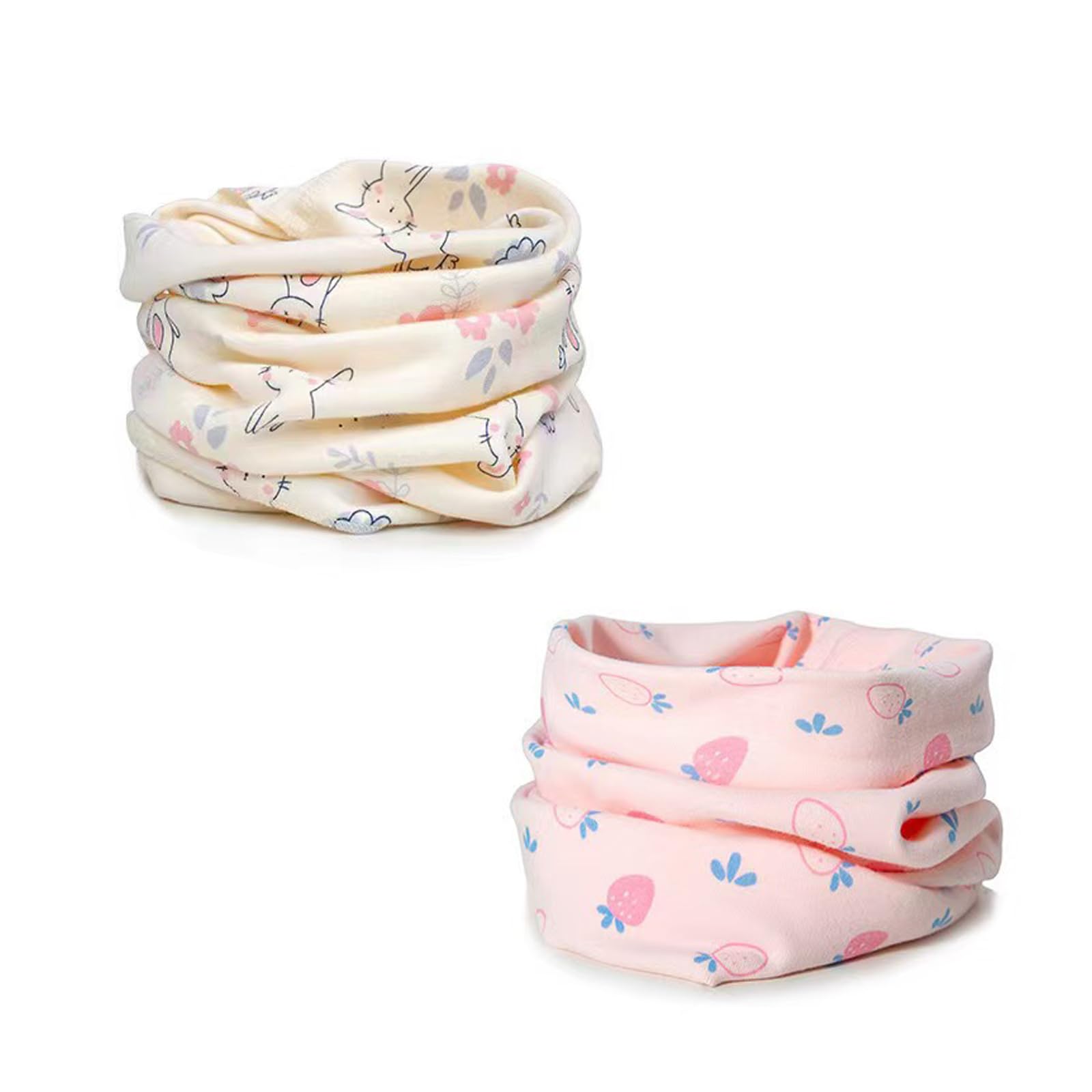 2 PCS Loop Scarf Set Children Cotton Autumn Winter Scarf Baby Circle Neck Warm Girl And Boy