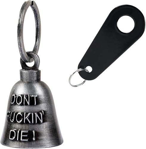 Campanas de motocicleta para motociclista de buena suerte, campanas de motociclista con colgador, accesorio de motocicleta o llavero para la suerte