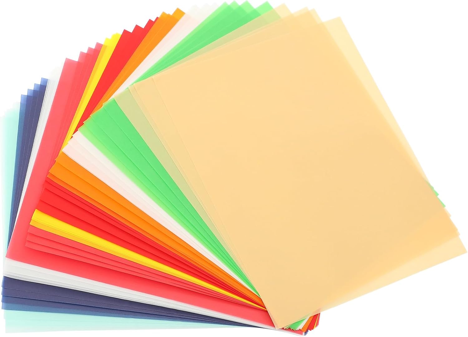 SAFIGLE 40pcs Colorful Tracing Paper Set Pearlescent Translucent Sheets for DIY Crafting, Calligraphy, and Engineering Drawing, Assorted Colors for Artists and Designers Random Color