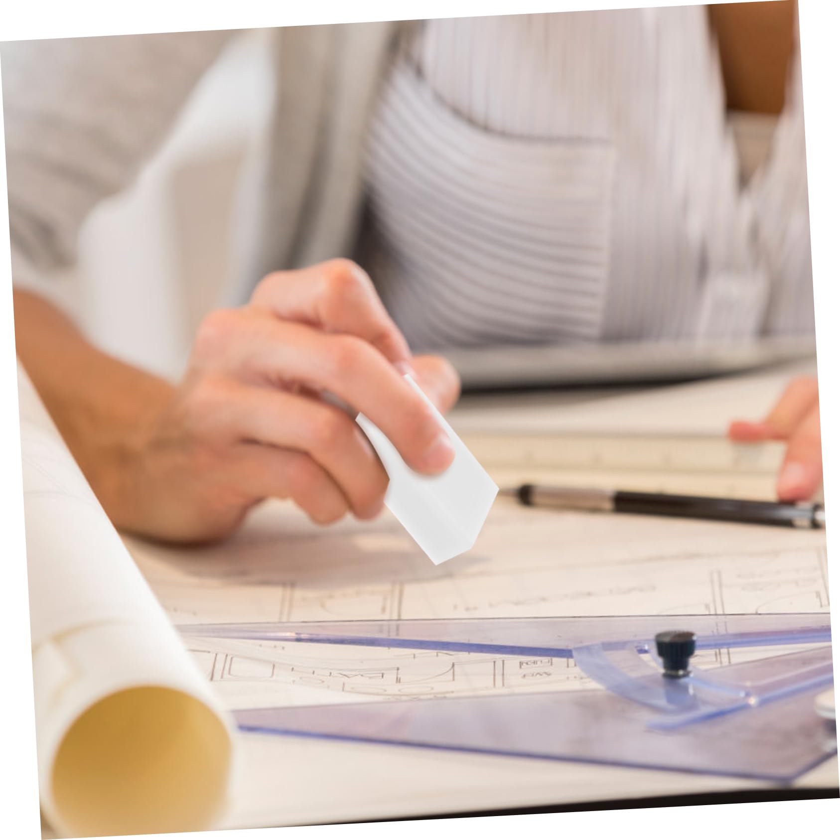 Angoily Drawing Art Eraser Pencil Shaped Erasers 30 Pack for Pencil Marks No Residue