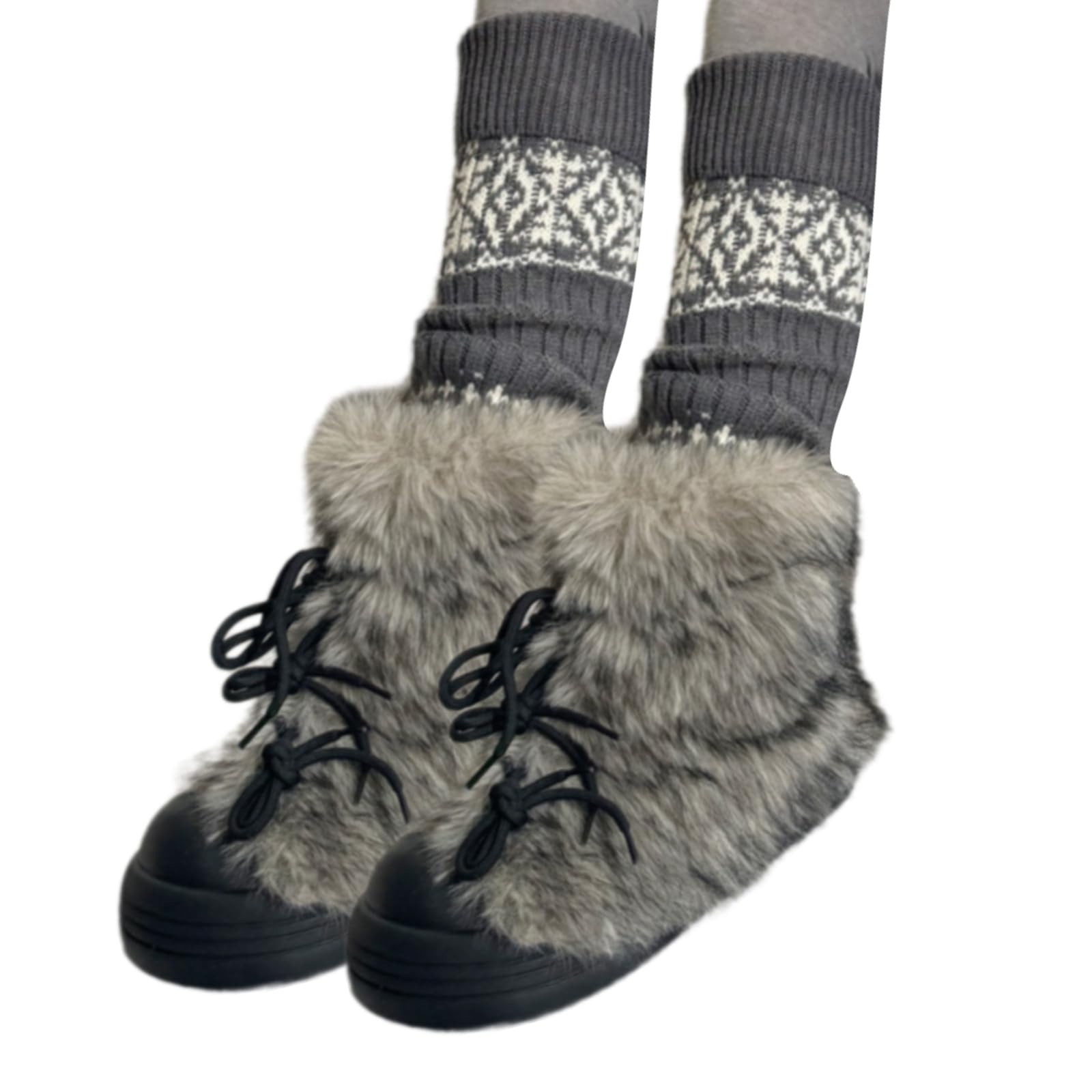 Storage Bag Unisex Kids Dark Grey Lolitas Leg Warmers Christmas Knitted Leg Sleeves Sweet Baggy Cuffs Ankle Heap Socks Students Girl Foot Covers For Women Baggy Cuffs Ankle Heap Socks