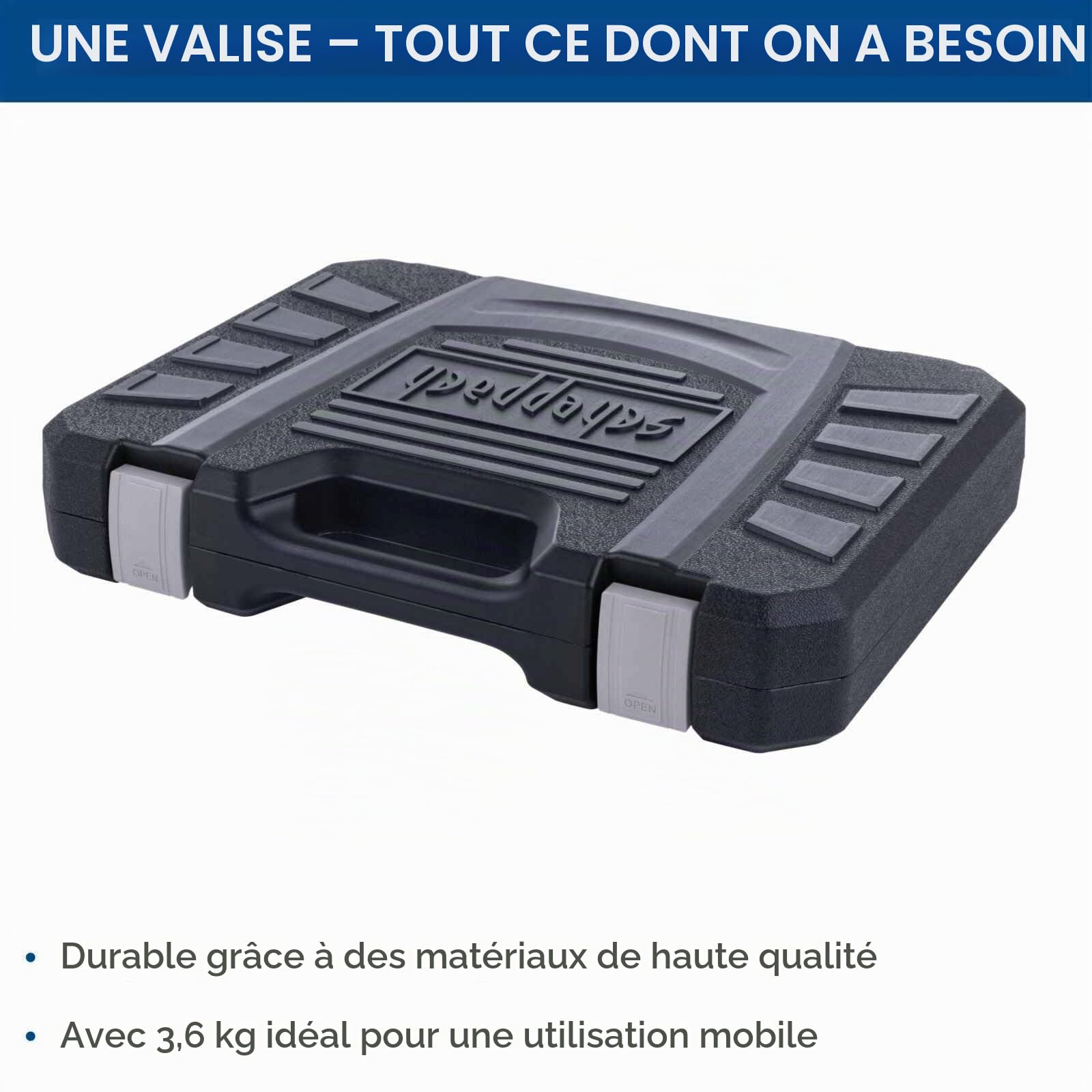 Scheppach Mallette à outils TB90 - Coffret d'outils de 88 pièces