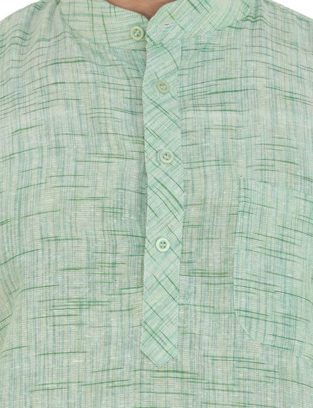 Image of LatestPlus Men's Solid Cotton Blend Ethnic Wear Regular Full Sleeve Kurta