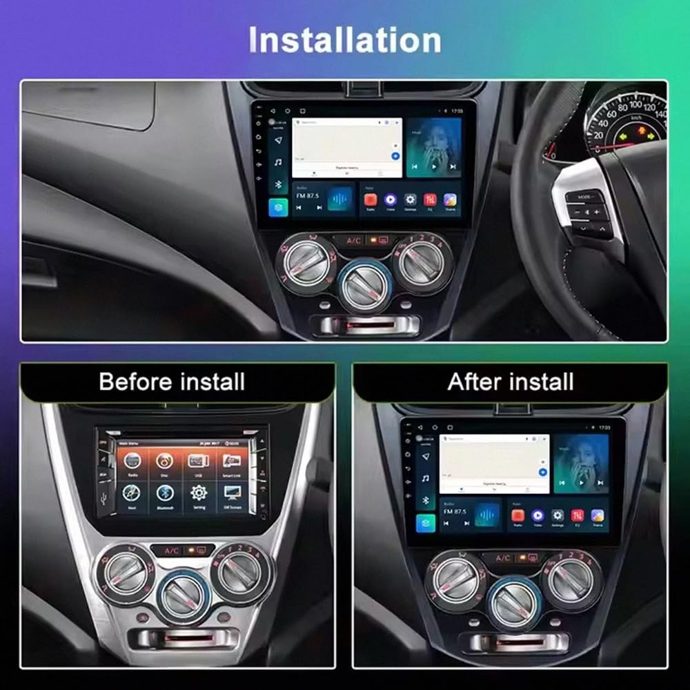 Bezprzewodowy Ekran Apple Carplay Android Auto dla Toyota Perodua Axai 2015 Przenośny Ekran Dotykowy Apple Carplay, Nawigacja Gps/Sterowanie, 4 Rdzeń 2G+32G