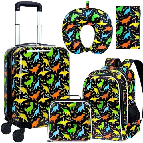 5Pcs Kids Suitcase Set for Boys, 16.5