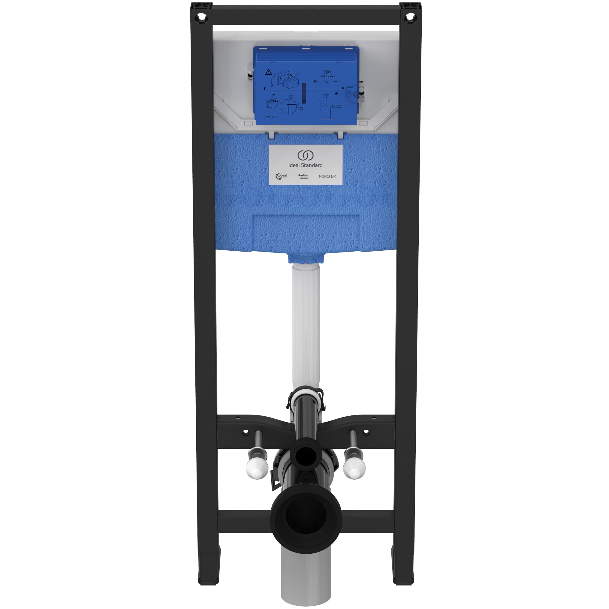 Ideal Standard R015467 ProSys Vorwandelement WC freistehend, Trockenbau, WC-Element Montageelement für WC, Spülkasten 2-Mengen Spülung, Kombinierbar mit Hygienesystem SMART FLUSH