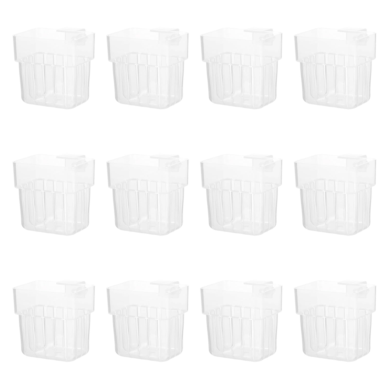 CUNZJIA Transparency Aquarium Plant Holder Set of 12 Hanging Planting Basket for Hydroponic Plant and Fishtanks Decors
