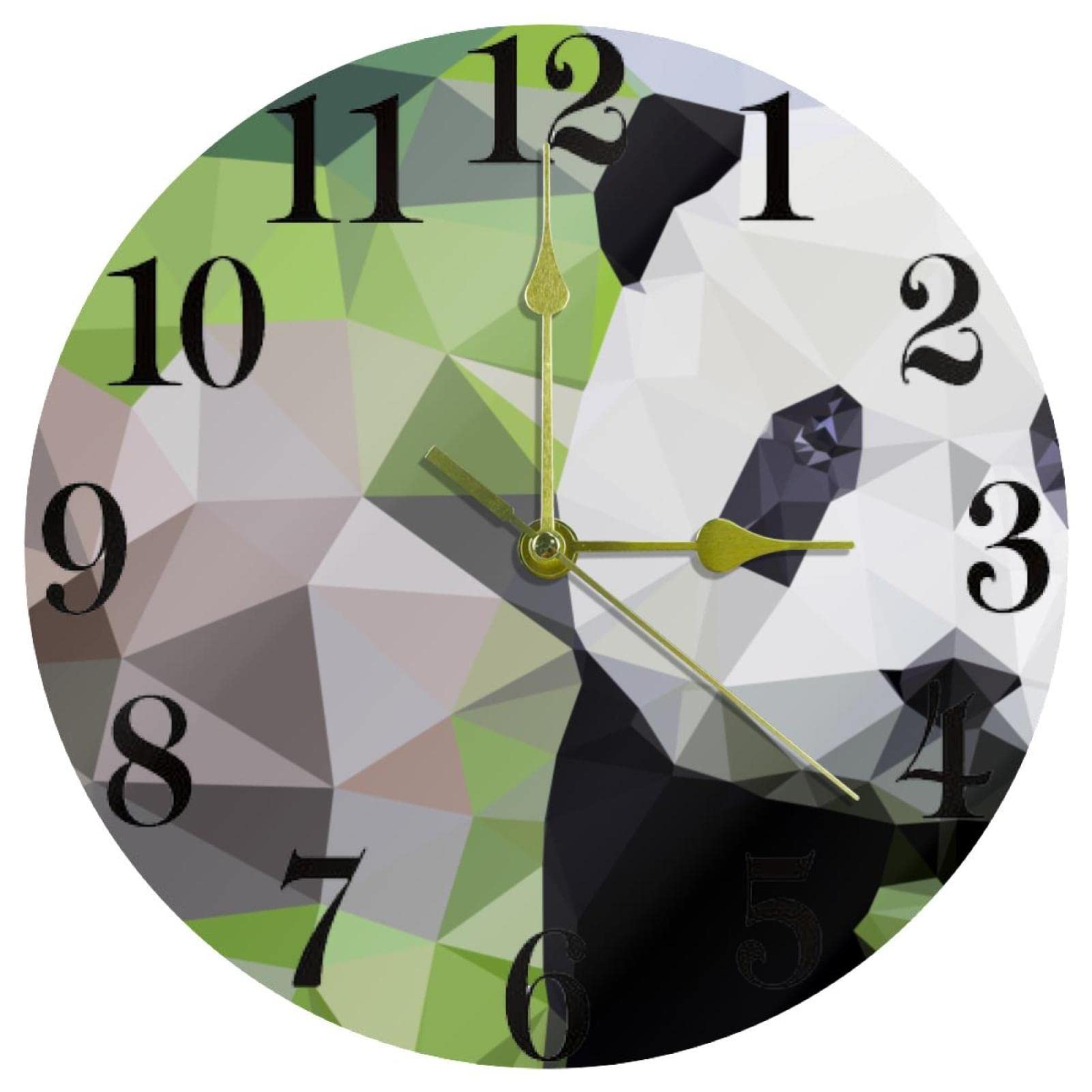 Horloge murale silencieuse panda sans tic-tac pour finir avec les bruits