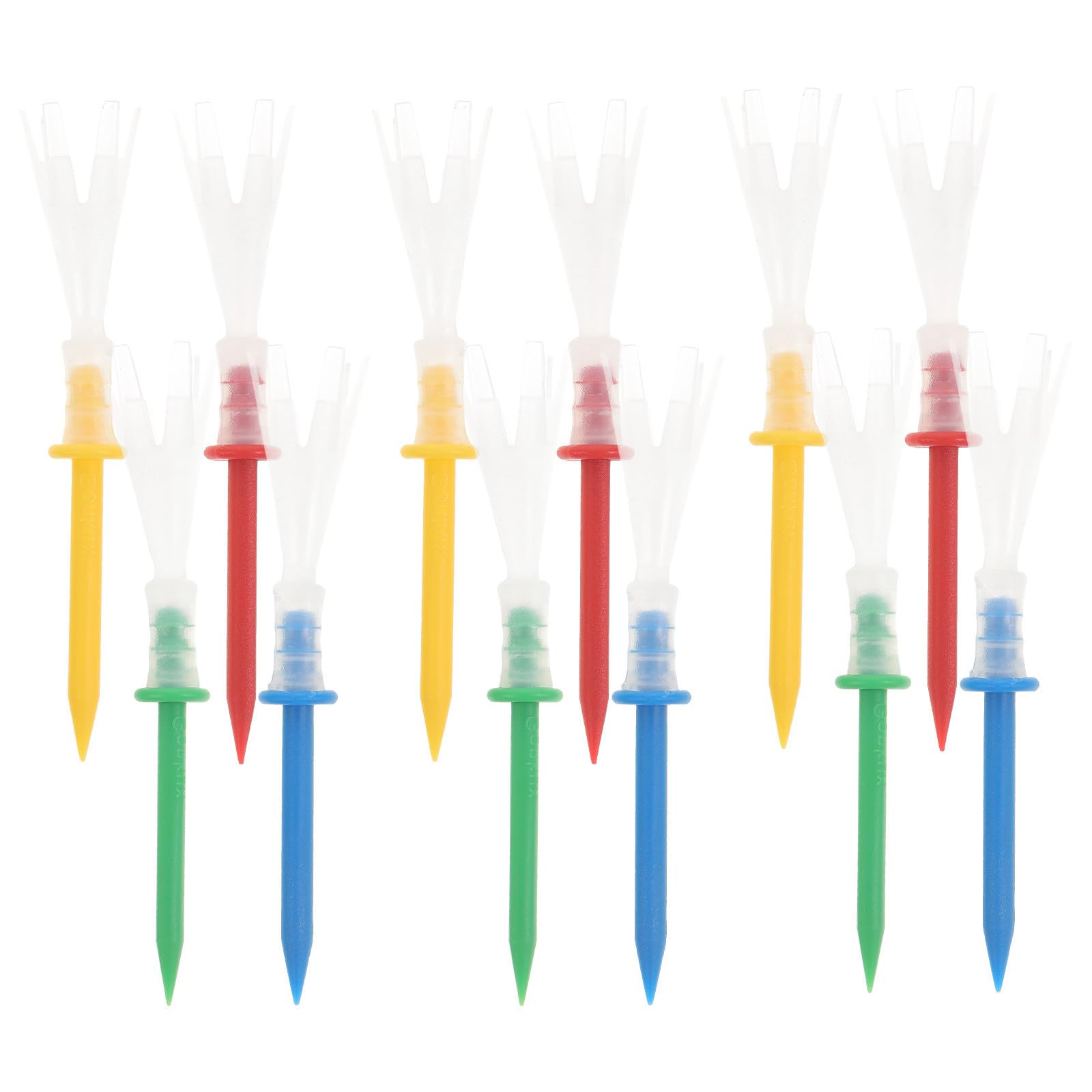 Abaodam Tees de Golf pour Drives Plus Droits en Plastique Incassables Lot de 16 Swing Constant, Tees de Golf Réutilisables Couleur Aléatoire pour Practice et