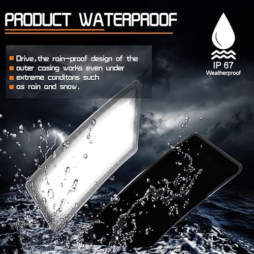 Miniatura 4 de Tonsya Blanco LED para 2019 2020 2021 Ford Ranger Lariat XLT XL guardabarros led delantero parachoques marcador luces de estacionamiento