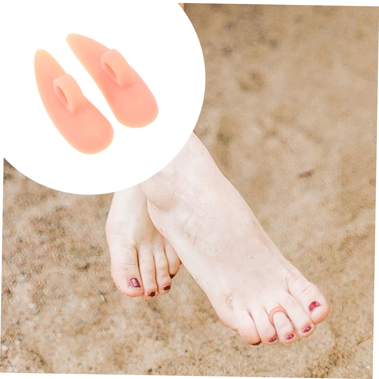 NOLITOY 4pcs Pad Separator for Bunion Divider Comfortable and Stretchy Skin Tone