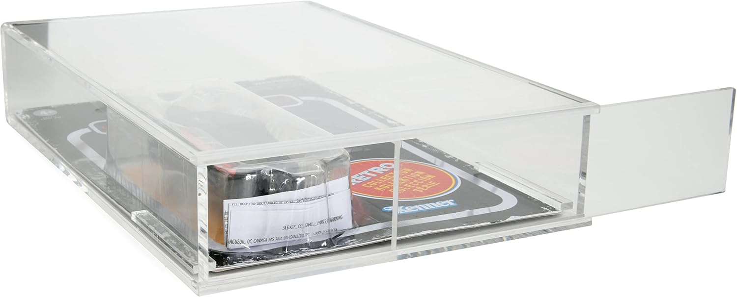 Action Figure Display Case Compatible with Carded Star Wars, GI Joe, Collectible Toy Figurines, 3mm Thick Protective Hard Acrylic Plexiglass for Hobbyists or Collectors