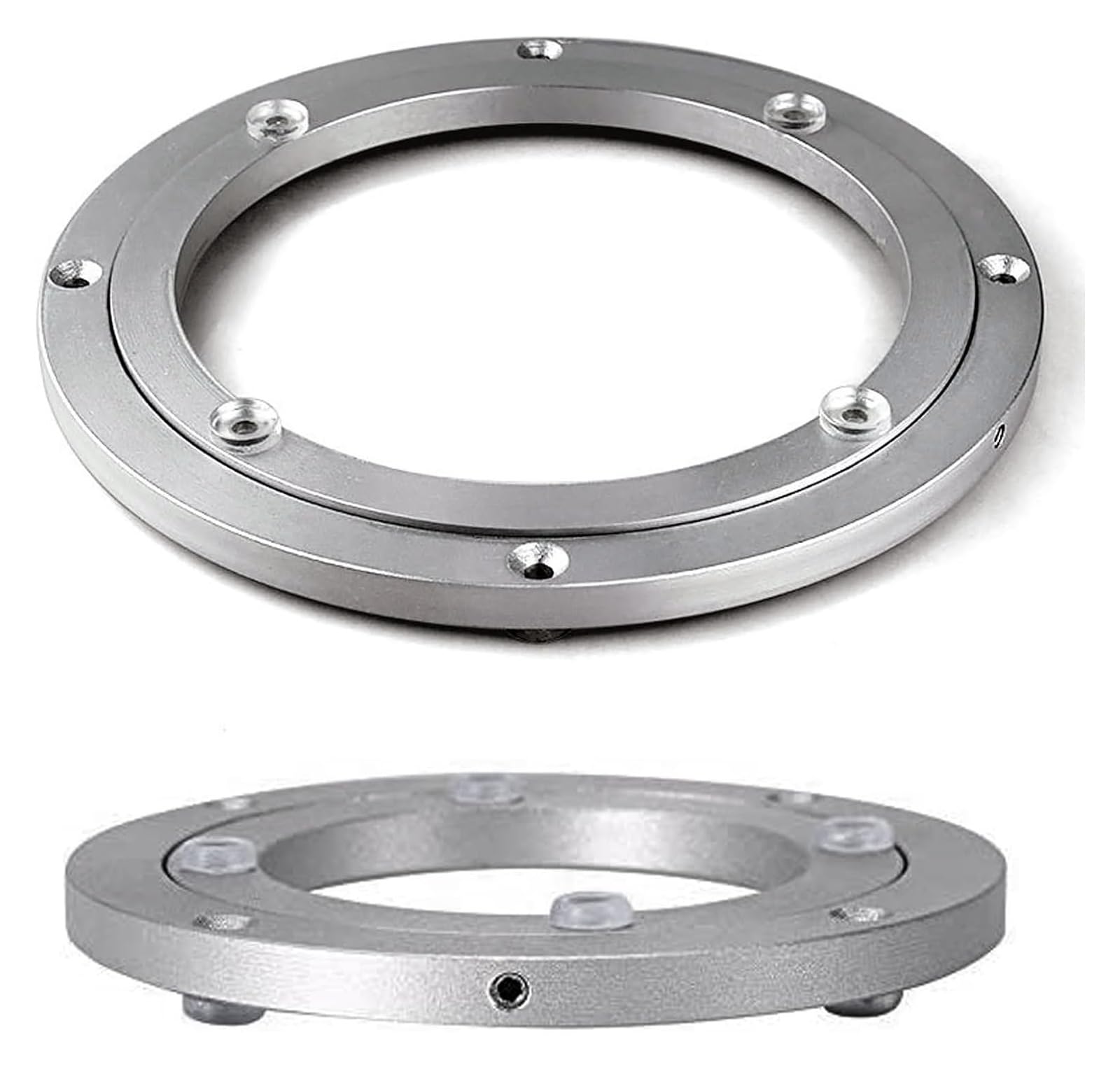 1 plato giratorio Lazy Susan redondo for comedor, con placa giratoria suave, organizador de aleación de aluminio, con rodamiento de rodillos for cocina, comedor, platos for tartas, placa giratoria de