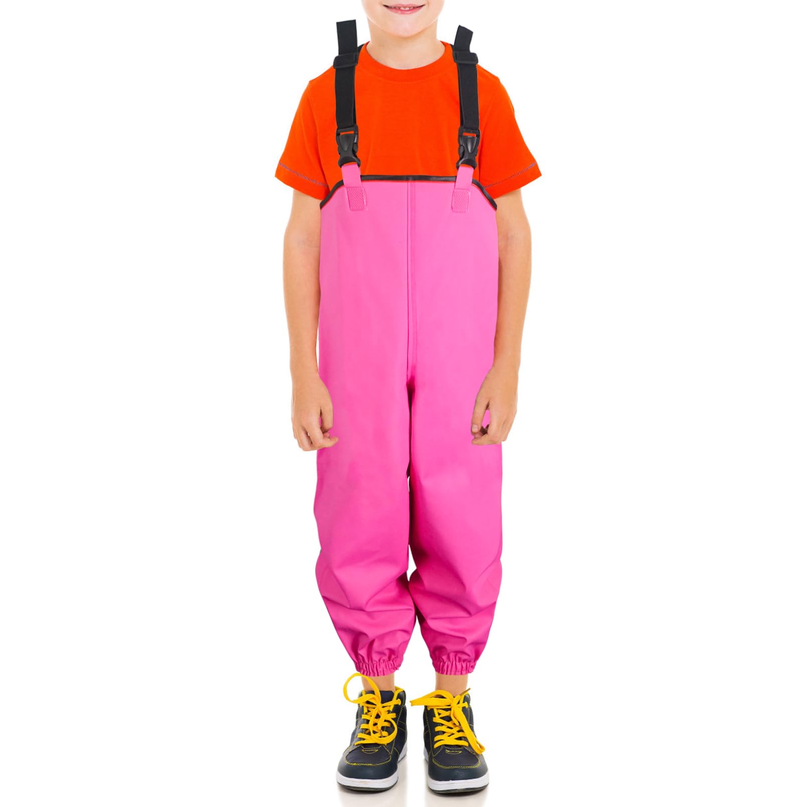 Luwint Kids Waterproof Rain Pants Lightweight Waders Outdoor Rain Bib Dirty Proof Trousers Snow Pants Boy Girl Fishing Wader