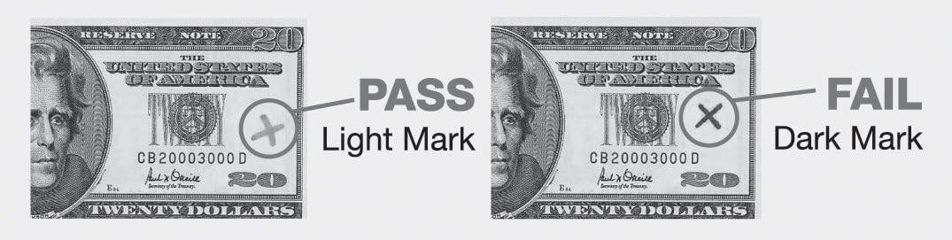 Dri Mark 351B1 Counterfeit Bill Detector Marker Pen, Made in The USA, 3 Times More Ink, Pocket Size, Fake Money Checker - Money Loss Prevention Tester & Fraud Protection for U.S. Currency (Pack of 1) : Currency Marker : Office Products