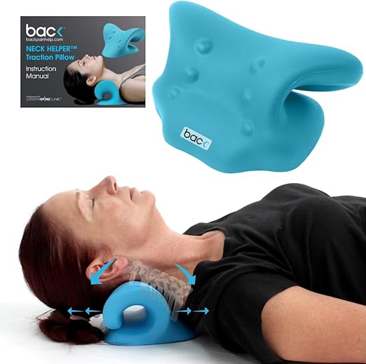 Neck Stretcher, Neck and Shoulder Relaxer, Neck Cloud for Neck Pain Relief, Chiropractic Neck Pillow, Posture Corrector