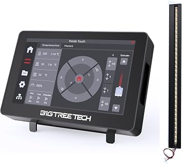 BIGTREETECH Panda Touch Upgrade Touch Screen Kit + Panda Lux LED Light Strip متوافق مع طابعات Bambu-Lab P1P / P1S / X1C ثلاثية الأبعاد