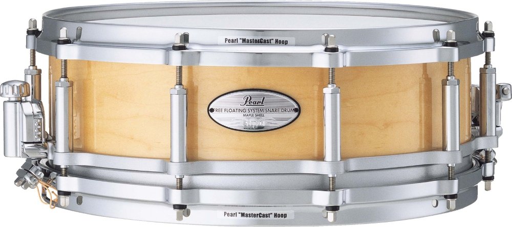 Amazon Com Pearl Free Floating 6 Ply Maple Snare Drum Natural 14x5 Inches Musical Instruments