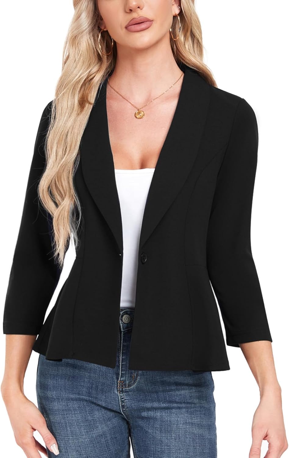 MINTLIMIT Womens Blazer Suit Jackets Dressy 3/4 Sleeve Blazer Casual Business Blazer for Work 2025 - Image 4