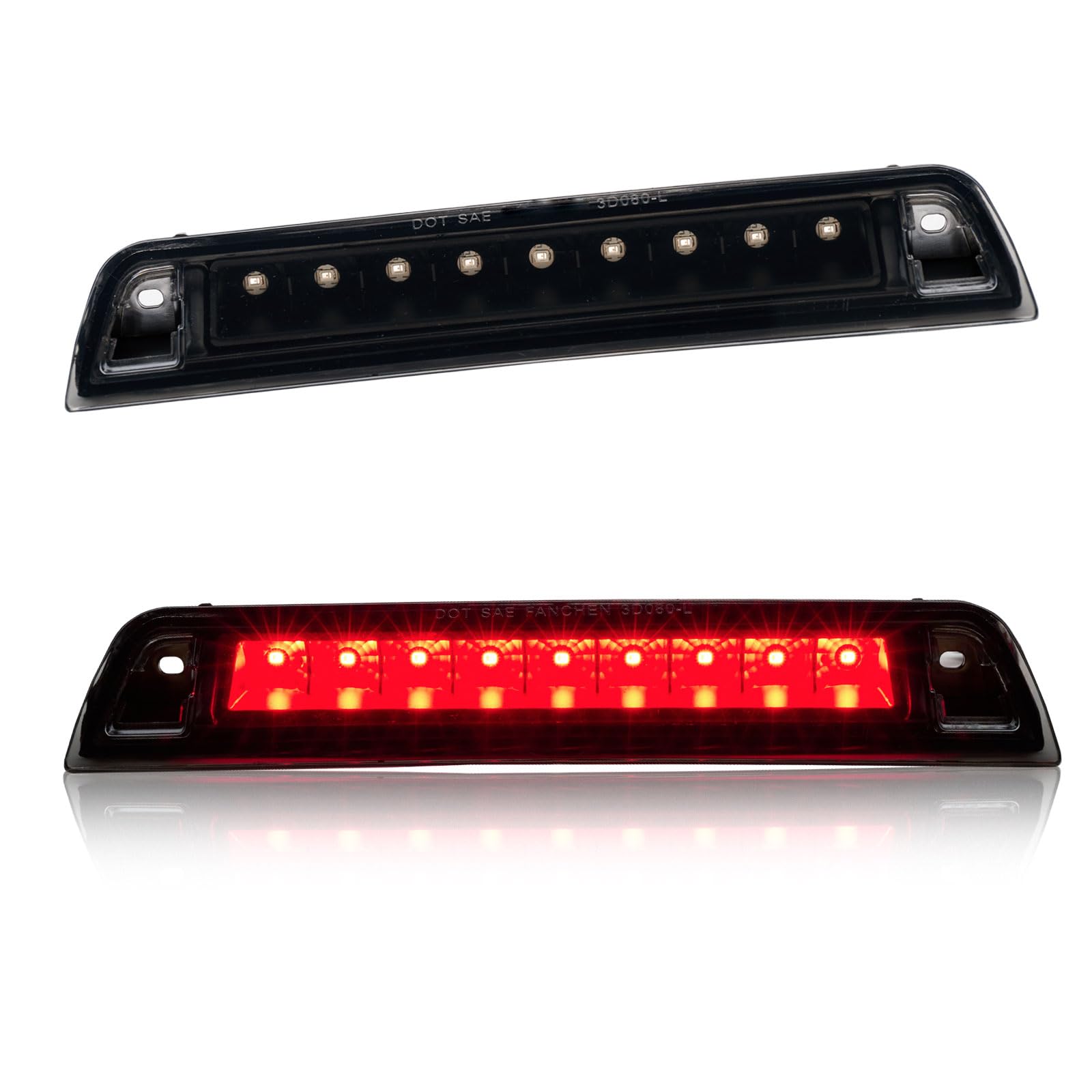 Third 3rd Brake Light LED for 2006-2014 Honda Ridgeline, High Mount Rear Brake Lights Assembly for 06-14 Ridgeline, Waterproof Center Cab Lamp Stop Light (Black)