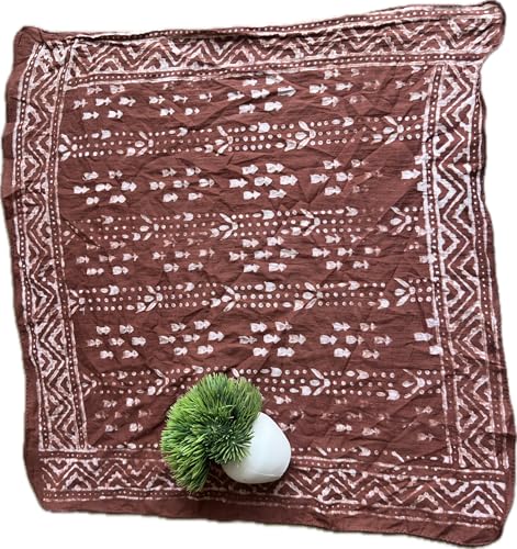 Bandana 100% Cotton Bandanas, Bohemian Style Cotton Neck Scarf, Boho Soft Cotton Bandana, Cotton Neckerchief, Cotton Square Scarf gift handkerchief ECO priendly print Best Gift
