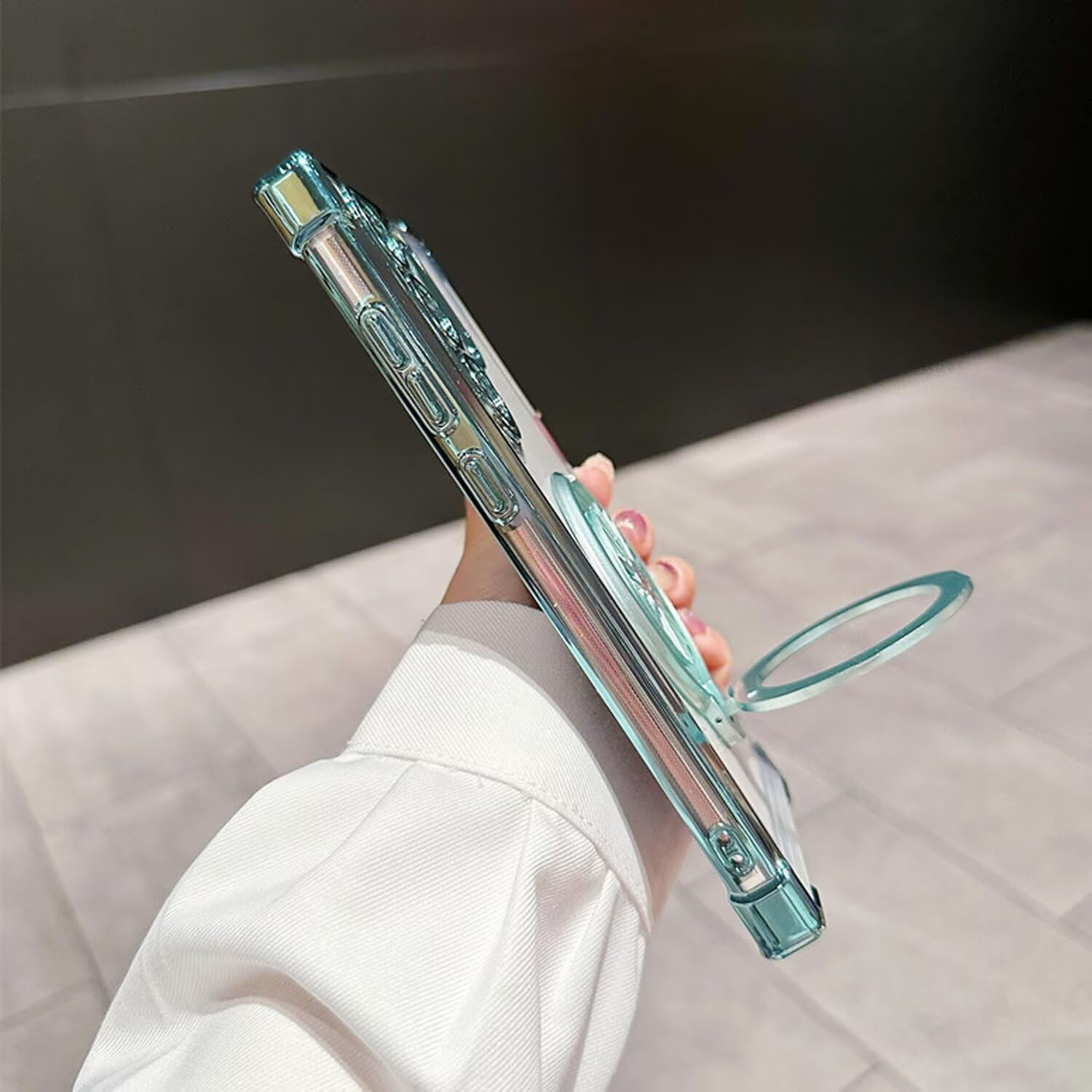 Custodia Per Oppo Realme 8 Pro 4G - Cover Con Cavalletto 3D Cuore, Morbida, Sottile, Protettiva - Foto 2