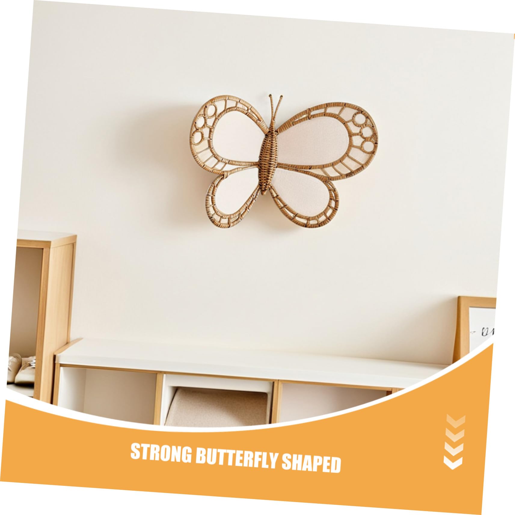 BESTYASH Decoración de Pared Forma de Ratán Estilo Bohemio Colgante de Pared de Mimbre para Habitación Infantil Guardería Sala de Estar