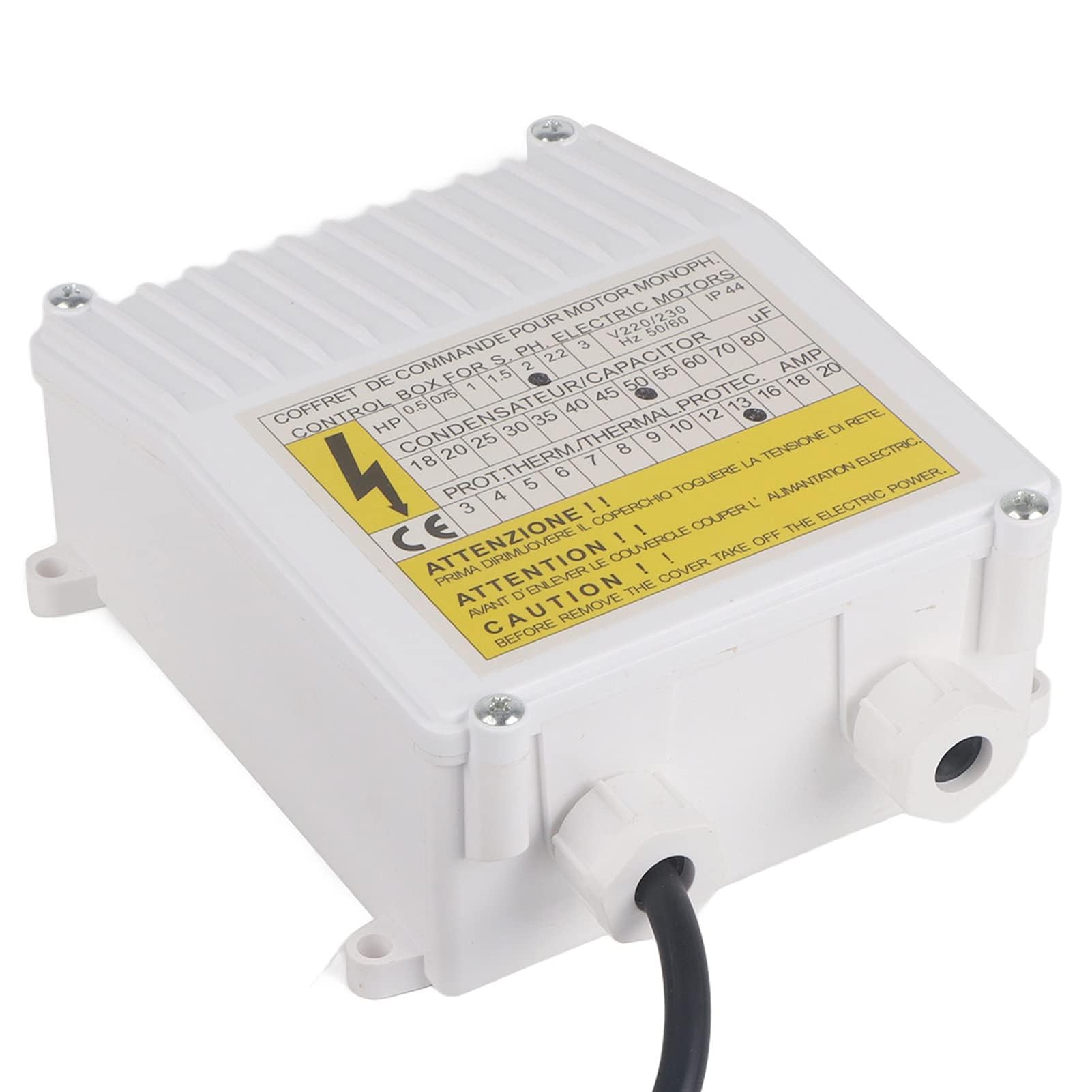 Scatola di Controllo della Pompa con Interruttore di Protezione Termica, Controller per Pompe Sommergibili per Pozzi Profondi, 1500 W