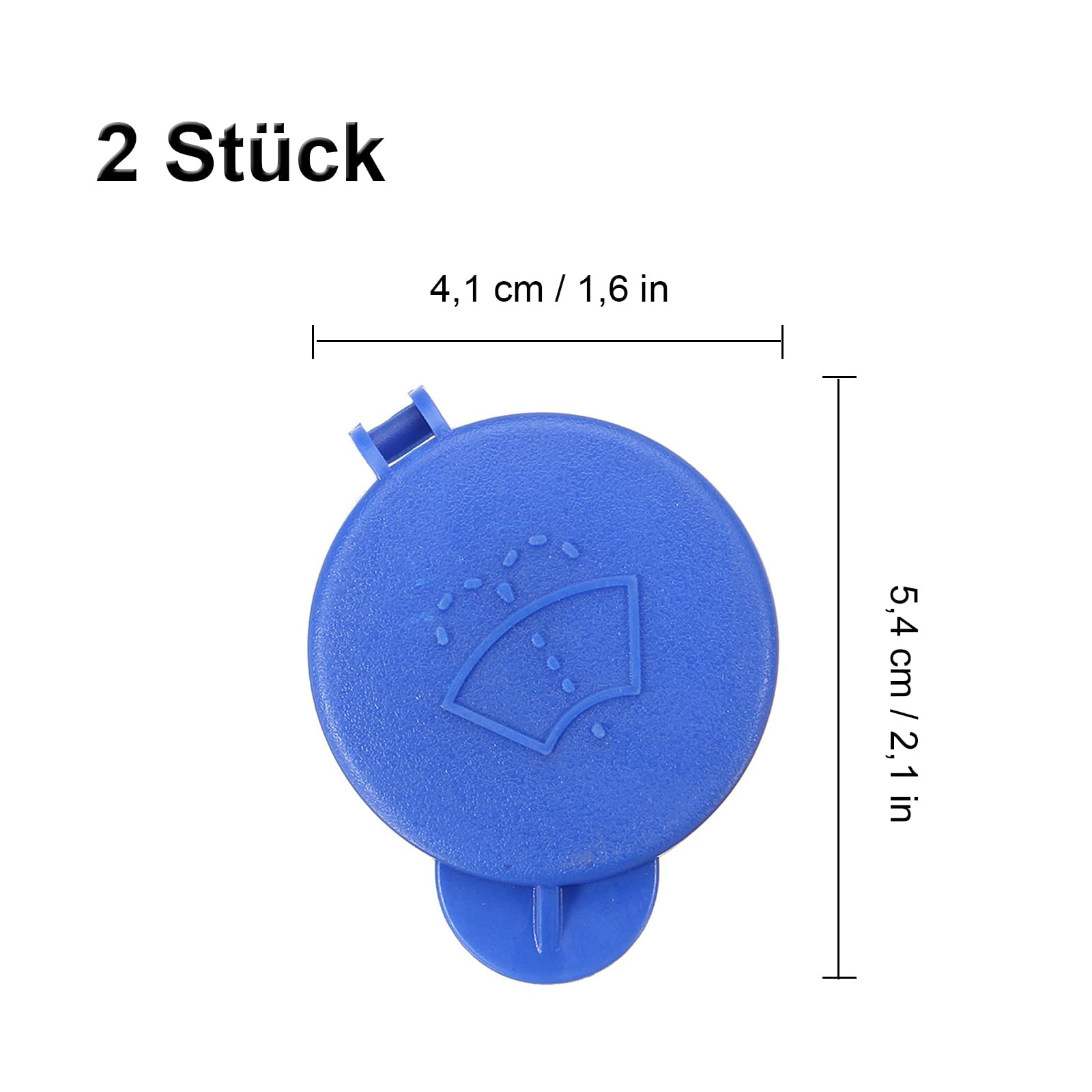 2 Pezzo Tappo Vaschetta Tergicristallo, Tappo della Bottiglia della Rondella del Parabrezza, Tappo del Serbatoio del Contenitore Lavavetri, per Contenitore Lavavetri, Blu