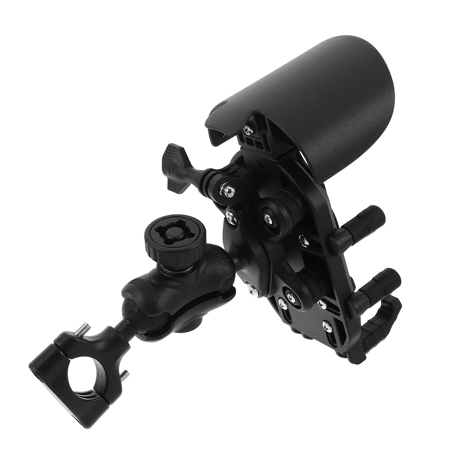 VILLCASE Supporto Smartphone Mtb Nero Regolabile Antiurto per Manubrio | Plastica e Silicone, 69-93mm di Larghezza e 137-212mm di Altezza, Tubo 1, 6-3, 2cm con Guarnizione
