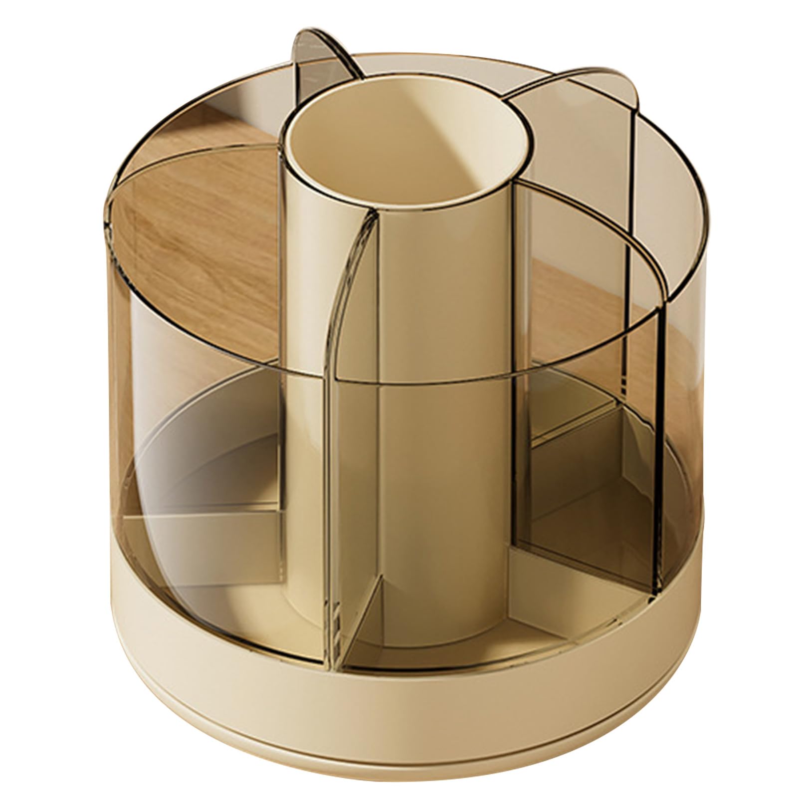 Tsophreniq Makeup Brush Holder Organizer Rotating Container with 6 Removable Compartments Storage Rack for Bathroom Stylish Makeup Brush Organizer