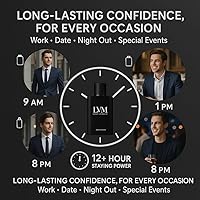 Vista 6 de LVM AURA Colonia para hombres, perfume de feromonas, mejora la atracción social y la confianza, fresco, amaderado y fragancia, larga duración, 1.7