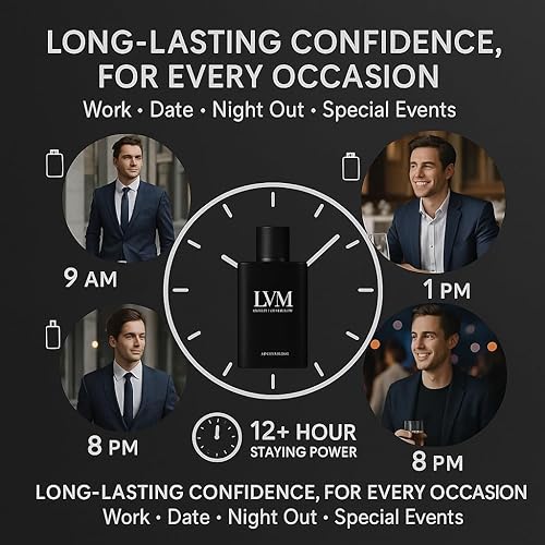 Miniatura 6 de LVM AURA Colonia para hombres, perfume de feromonas, mejora la atracción social y la confianza, fresco, amaderado y fragancia, larga duración, 1.7